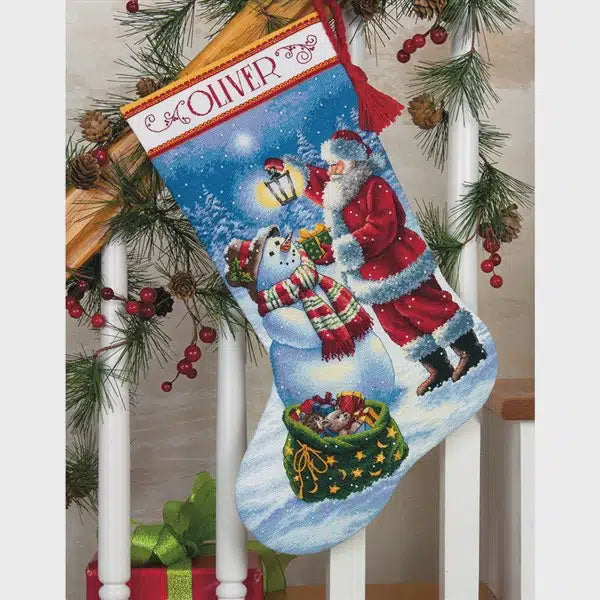 Dimensions Gold Collection Holiday Glow Cross Stitch Stocking Kit