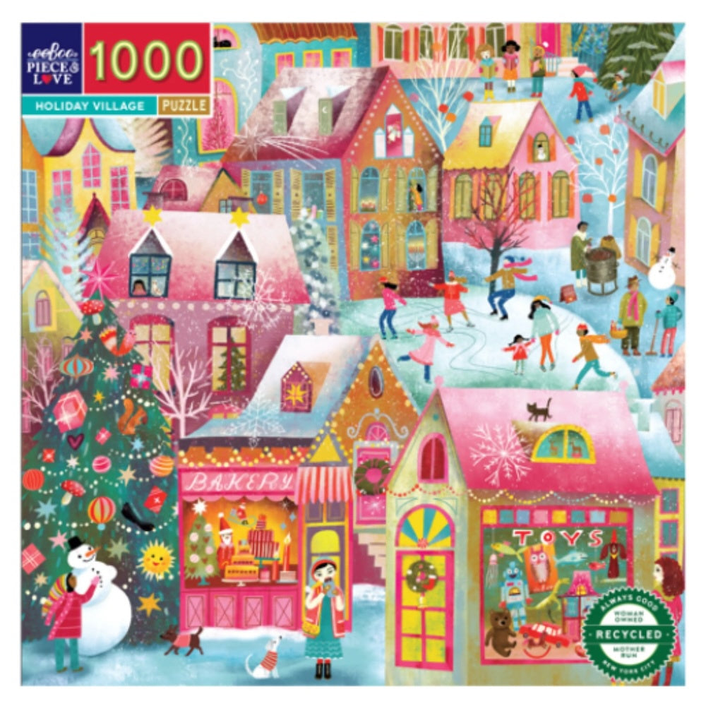 Eeboo Holiday Village 1000pc Puzzle