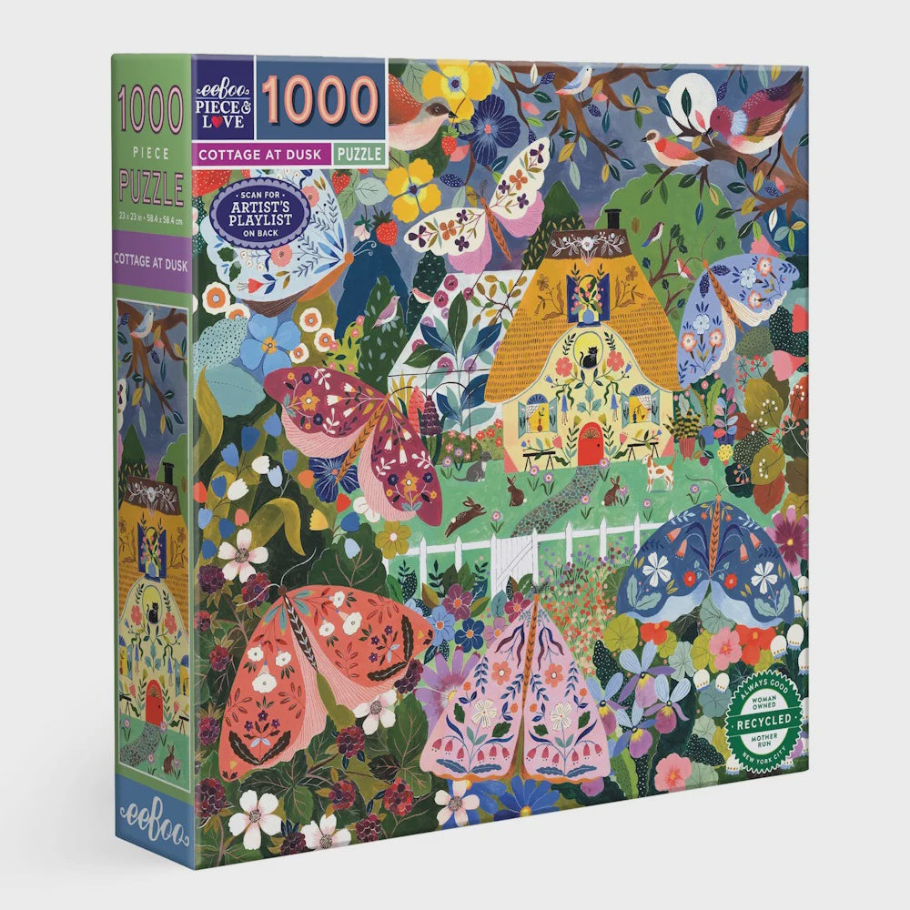 Eeboo Cottage at Dusk 1000pc Puzzle