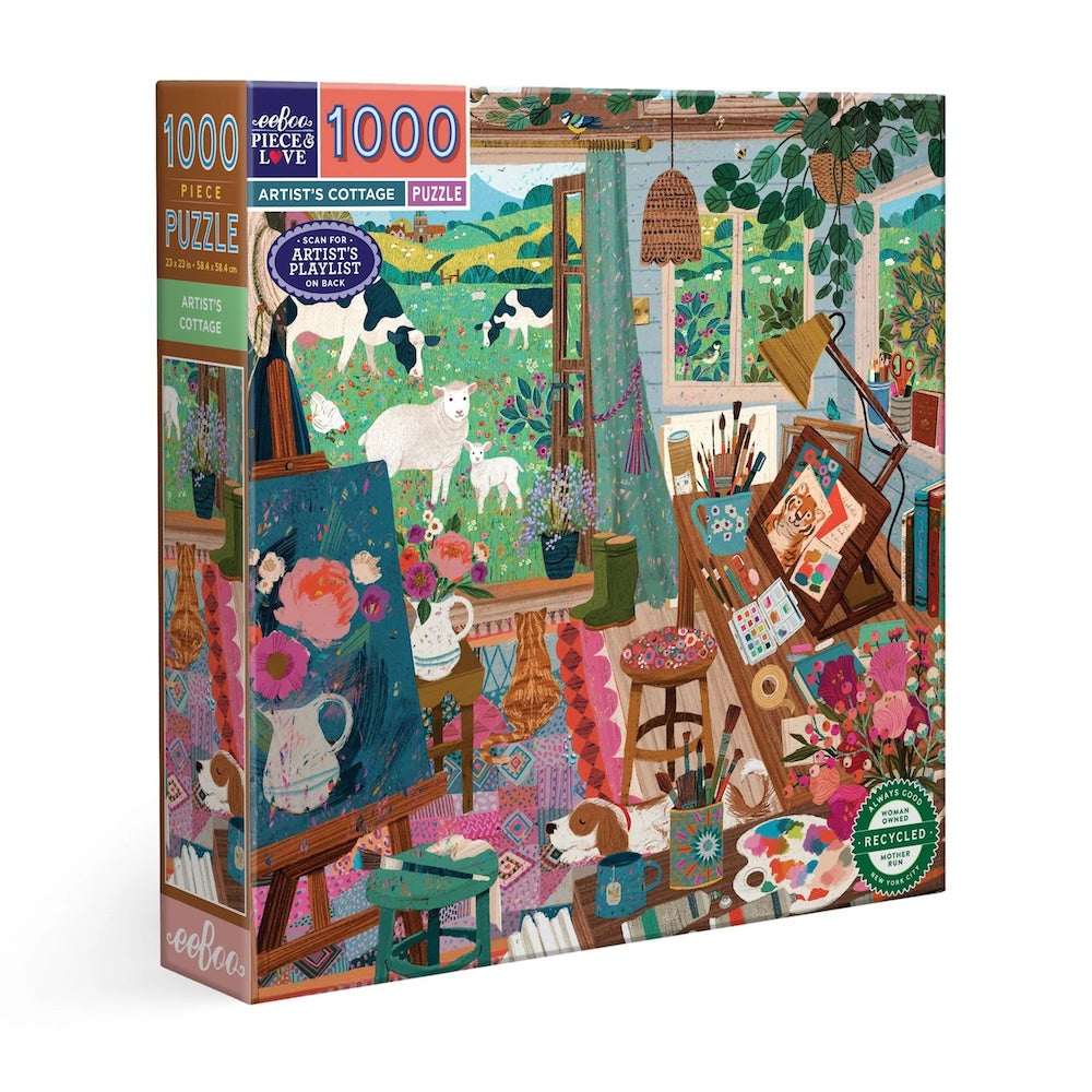 Eeboo Artist's Cottage 1000pc Puzzle