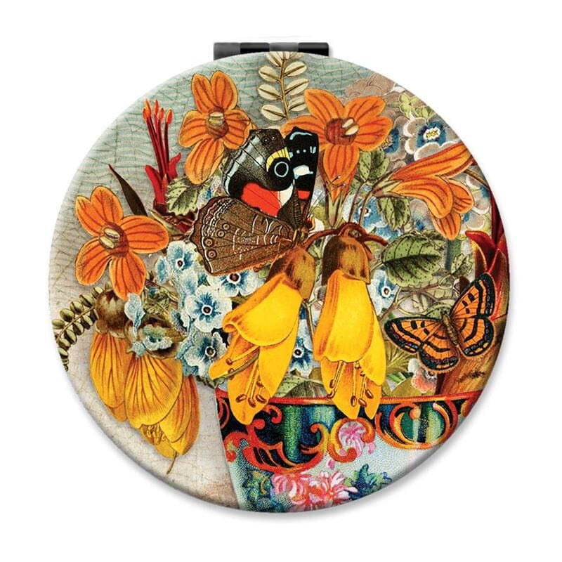 Red Admiral on Kōwhai Cosmetic Mirror