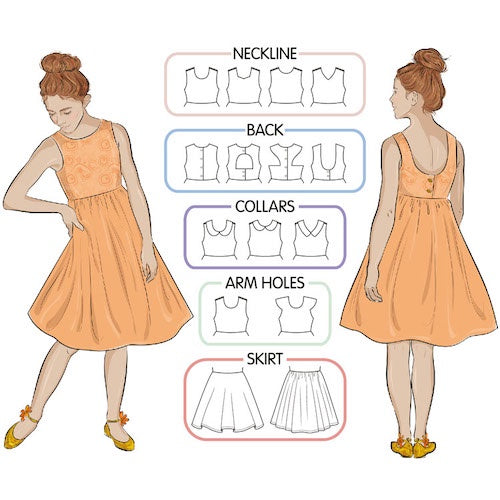 Tadah Patterns -Teen Tea Party Dress