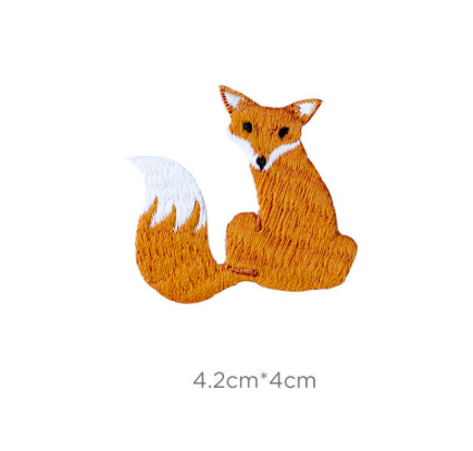 Iron On Looking Over Shoulder Fox Applique