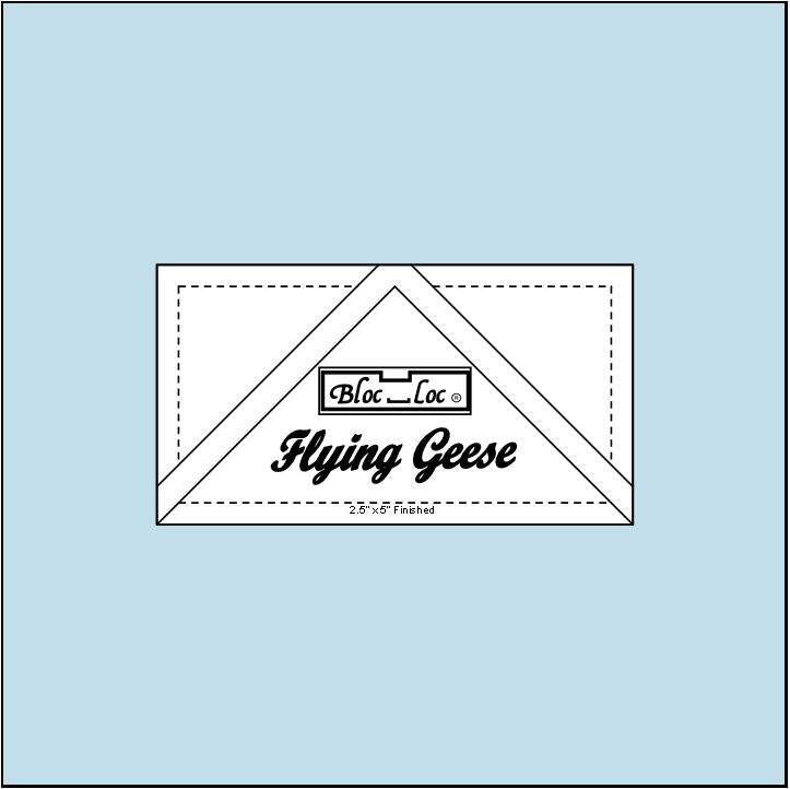 Bloc Loc Flying Geese 2 ½" x 5" Ruler