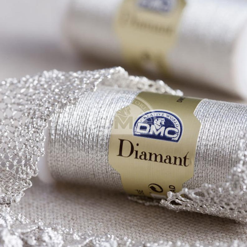DMC Diamant Metallic Thread Light Silver D168