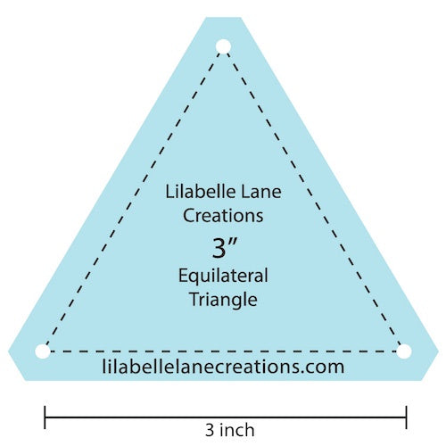 3" Equilateral Triangle Template in Acrylic