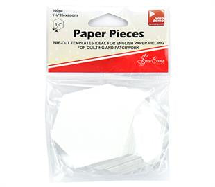Hexagon Paper Pieces 1.25" x 100 pcs