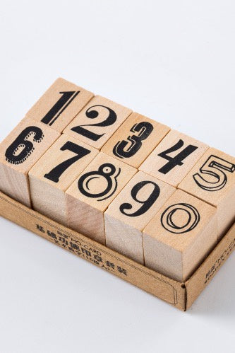 Typeface Number Stamp Set