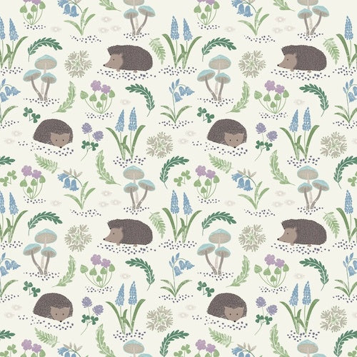 Bluebell Wood Reloved Hedgehogs on Cream