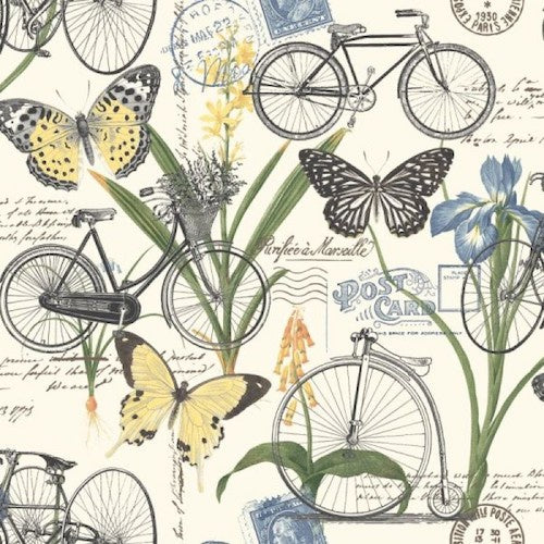 Buttercup Butterflies on Postcards in Cream