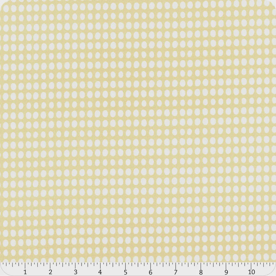 D is for Dream Stripe Dots in Yellow
