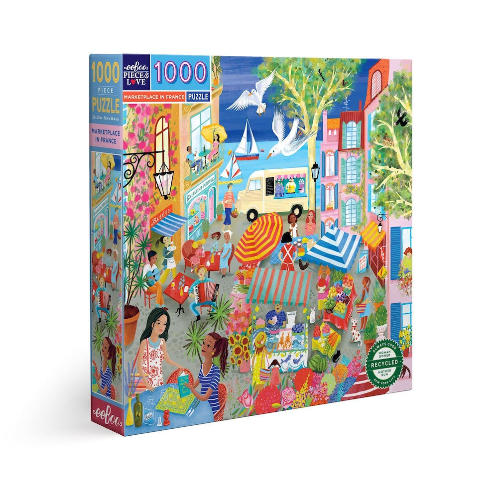 Eeboo Marketplace in France 1000pc Puzzle