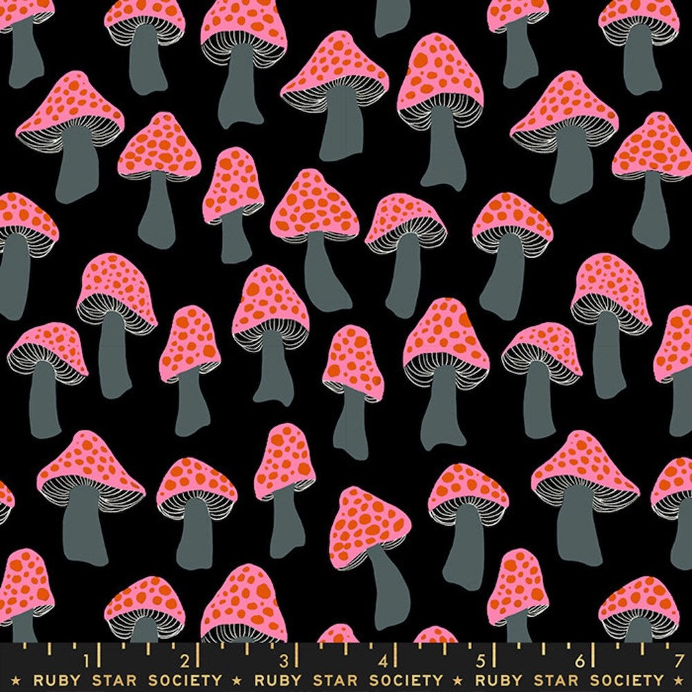 Firefly Mushrooms in Black