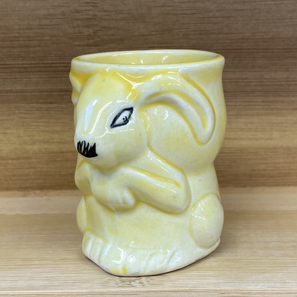 Vintage Royal Art Pottery Yellow Rabbit Egg Cup