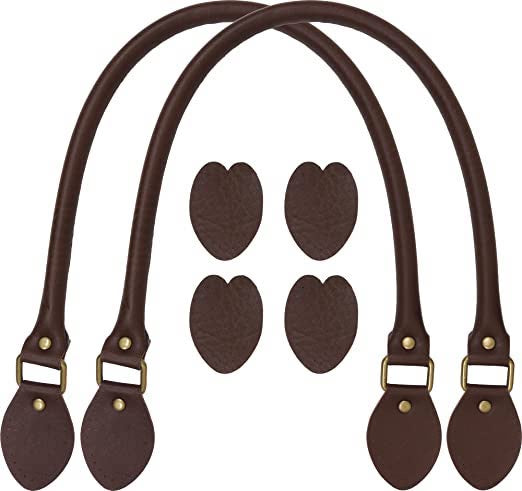 Inazuma Vegan Leather Bag Handles 60cm Dark Brown and Thread