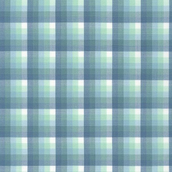 Kitchen Window Wovens Plaid in Dusty Blue