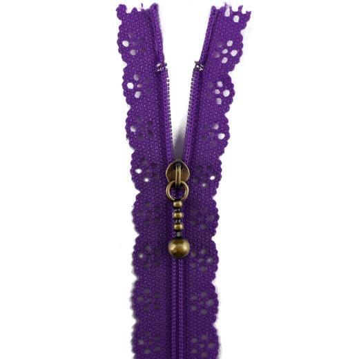 Lace Zip Purple
