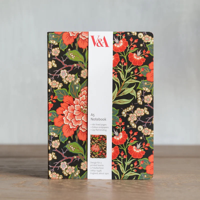 V&A Peony and Prunus A5 Luxury Notebook/Journal