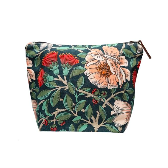 Rata & Mt Cook Lily Large Cotton Pouch