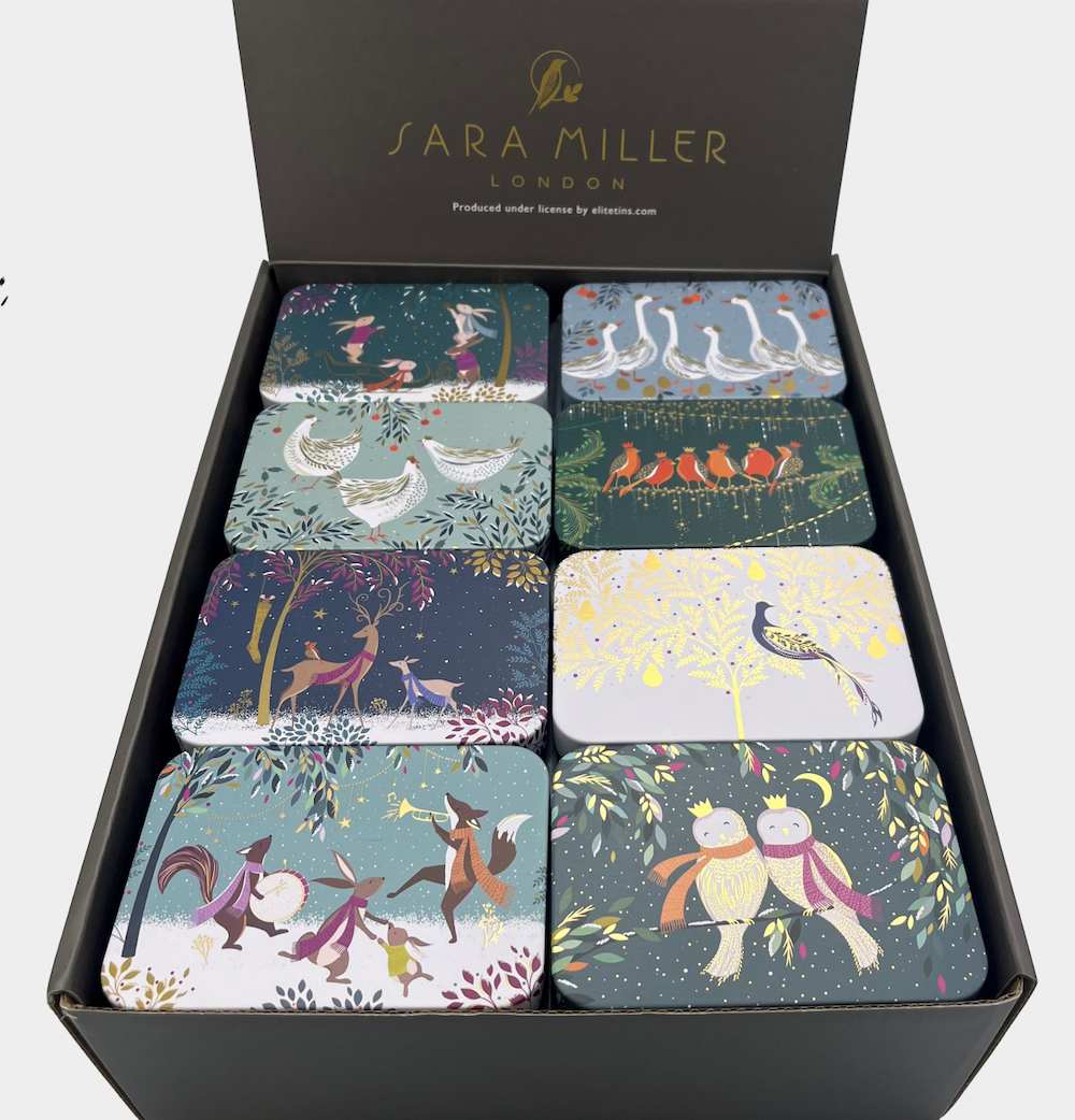 Sara Miller Christmas Pocket Tins