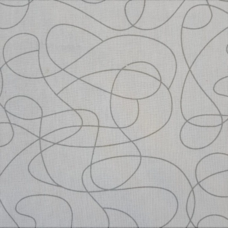 Squiggle Grey Quilt Backer