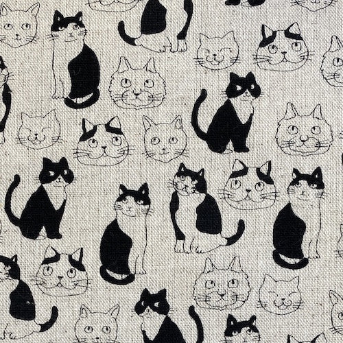 Tuxedo Cats on Linen