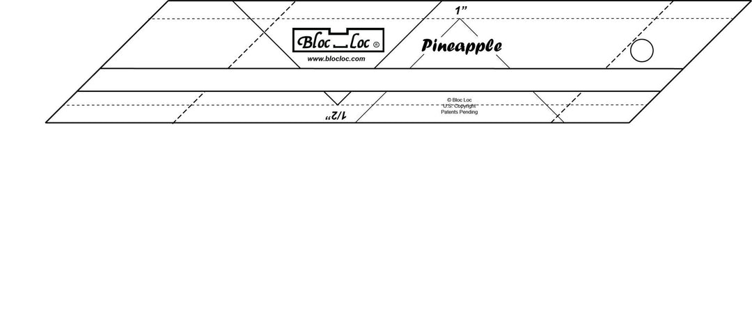 Bloc Loc Pineapple Ruler ½" and 1" Finished