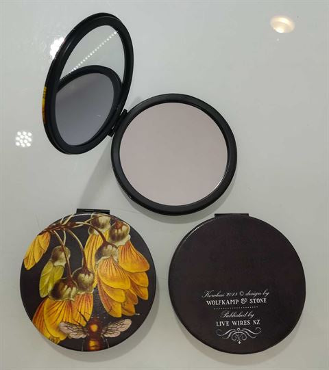 Kowhai and Bee Cosmetic Mirror