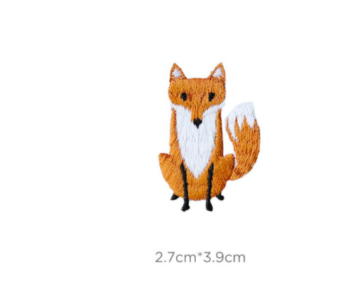 Iron on Sitting Forward Fox Applique