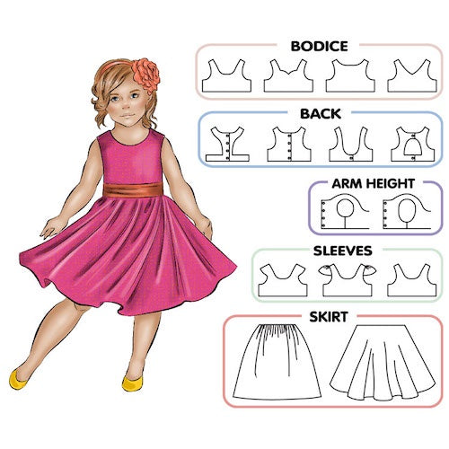 tadah tea party dress pattern Teen Tea Party Dress PDF Sewing Pattern ~ Girls Summer Dress ~ Sizes 8-14yrs