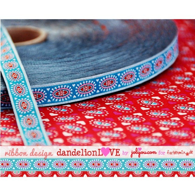 Blue Dandelion Love Ribbon