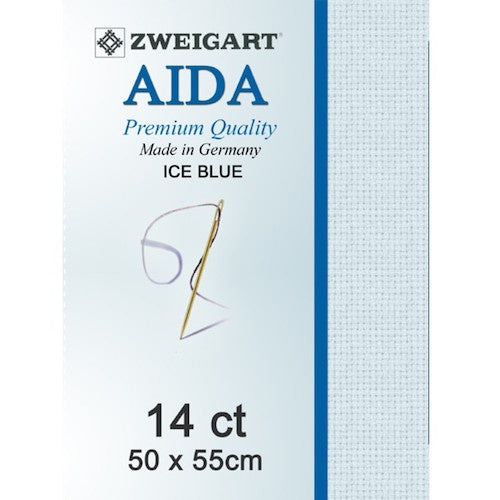 Zweigart Aida 14ct - Ice Blue 50 x 55cm