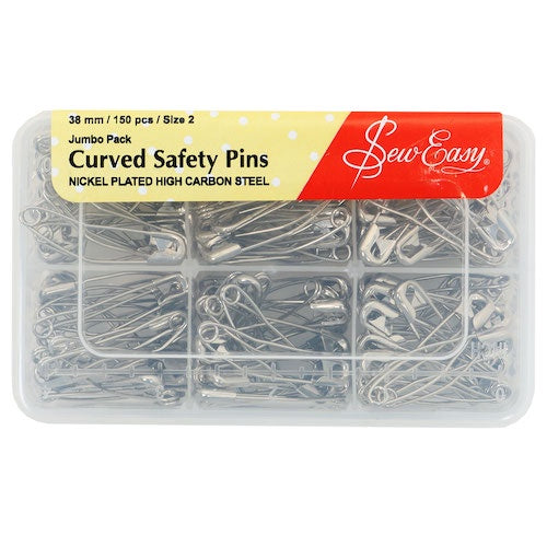 Sew Easy Curved Safety Pins 38mm