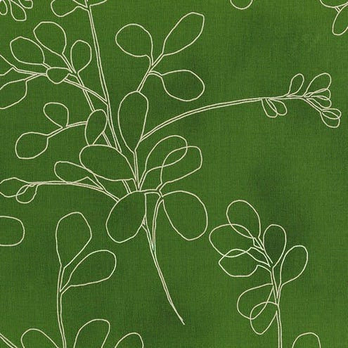 Spring Shimmer Floral in Metallic Green Remnant