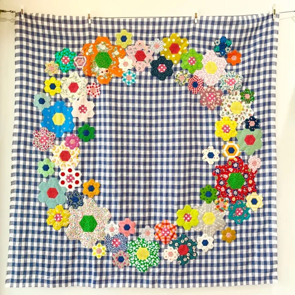 Hexie Wreath Quilt Pattern