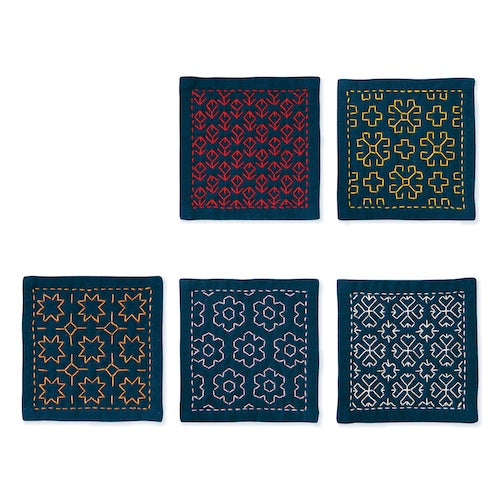 Sashiko Coaster Set Olympus SK-423