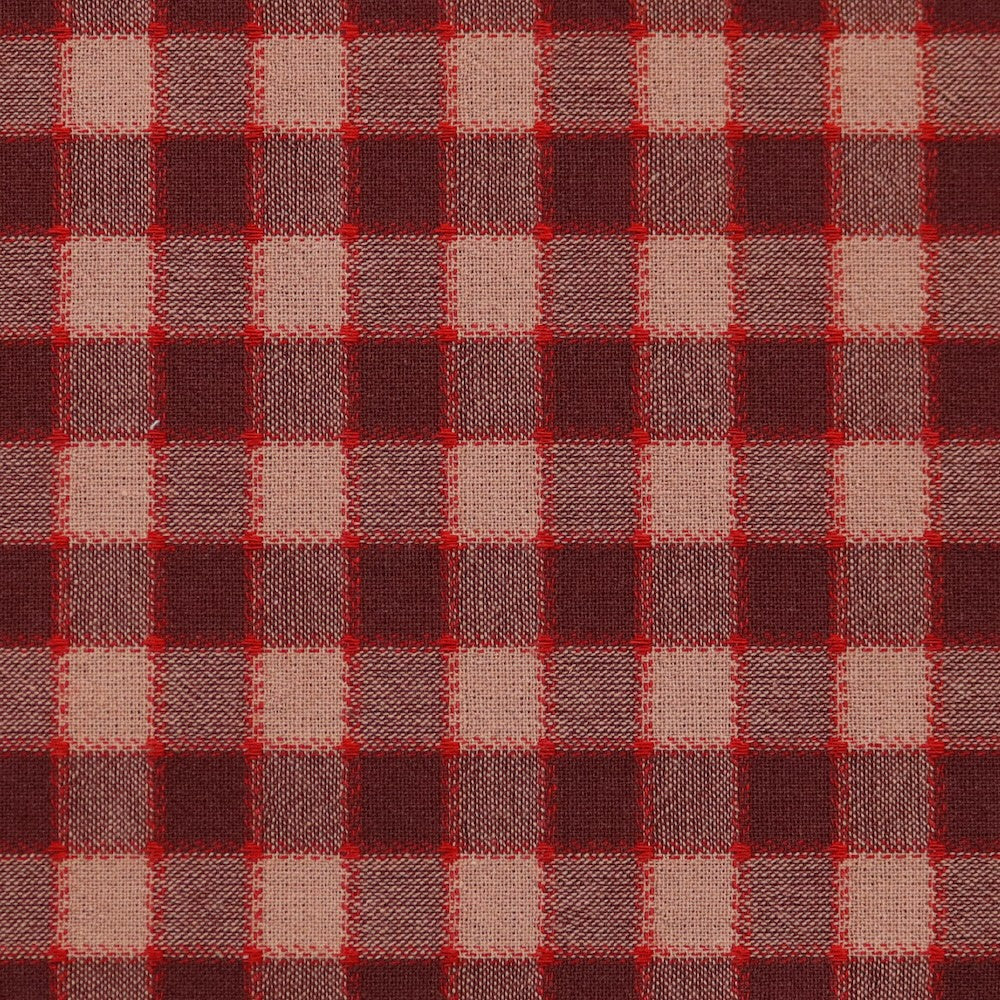 Japanese Yarn Dyed Nagoya Check Red