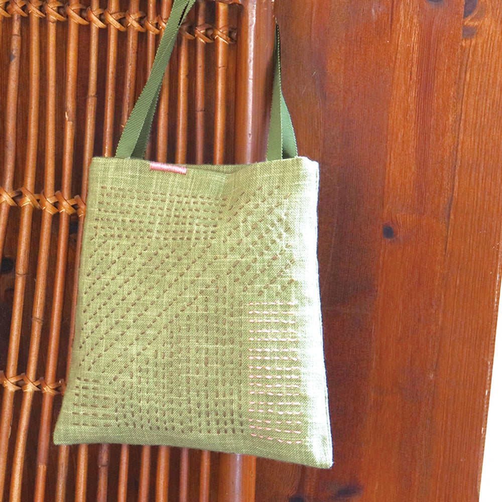 Sashiko Fabric Green
