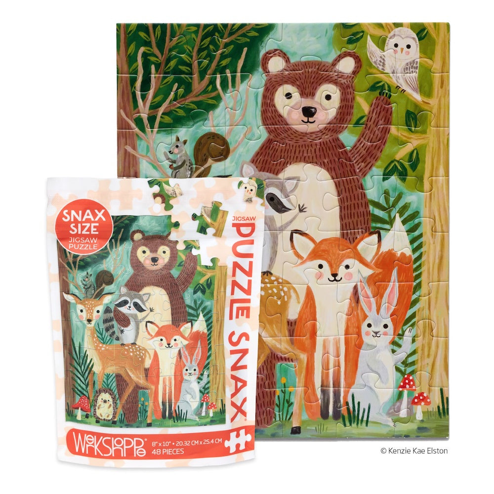 Werkshoppe Woodland Cuties 48pc Puzzle Snax