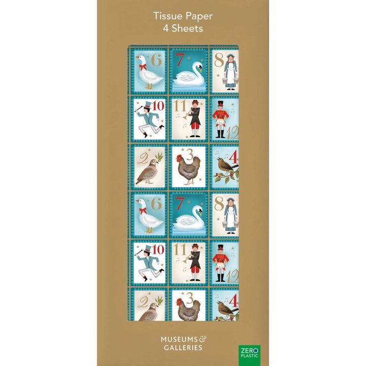 Museum and Galleries 12 Days of Christmas Tissue Paper x 4