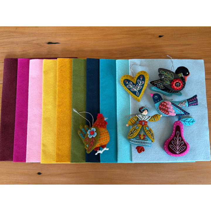 Twelve Days of Christmas Felt and Thread Bundle