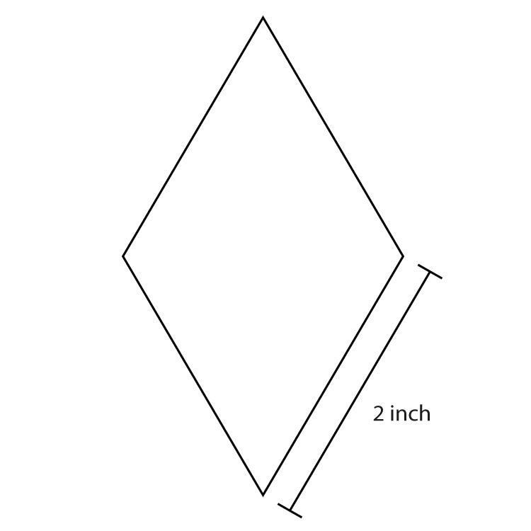 2" 6 Point Diamond Paper Pieces x 100