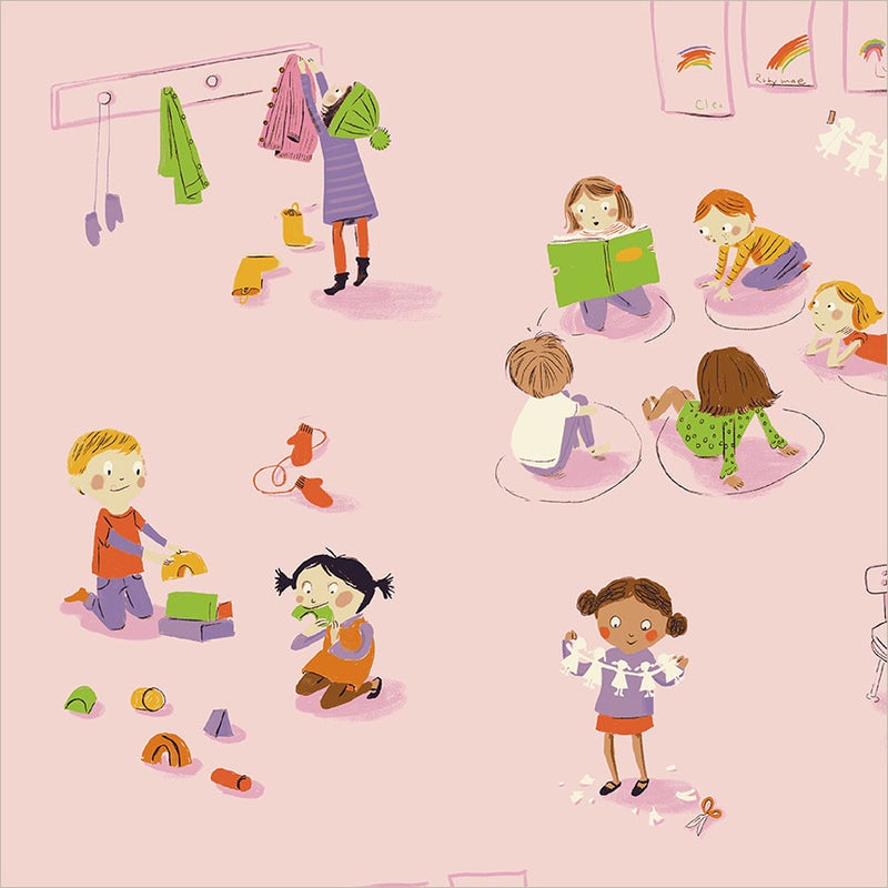 Heather Ross Favourites Kindergarten in Pink