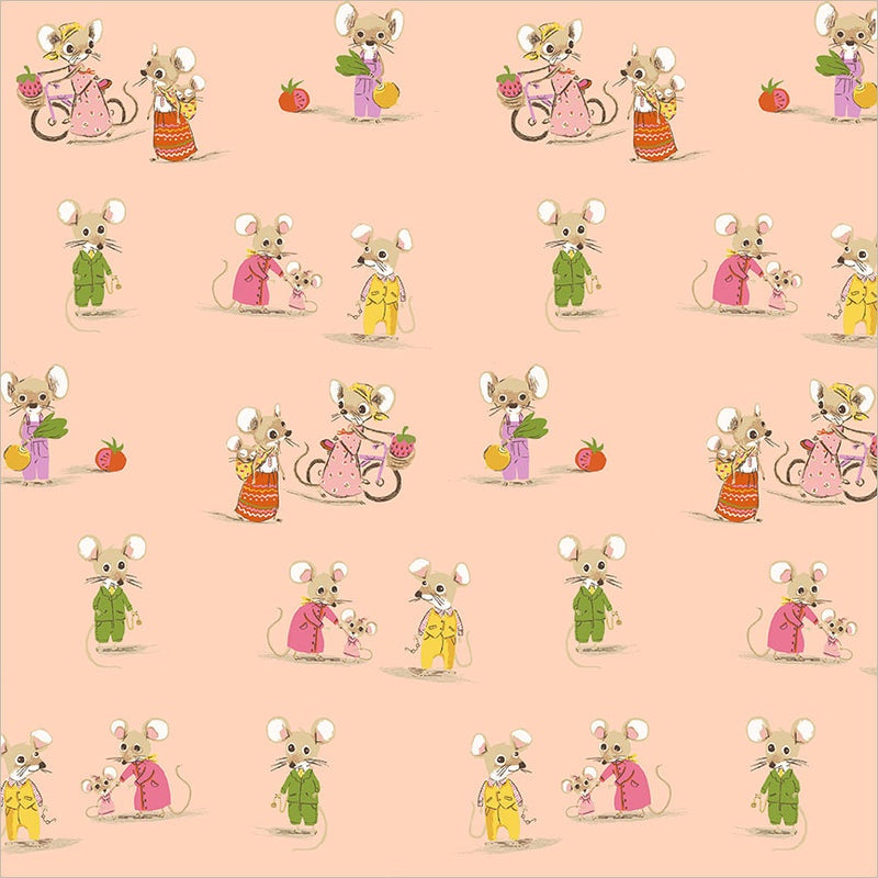 Heather Ross Favorites Country Mouse City Mouse in Blush