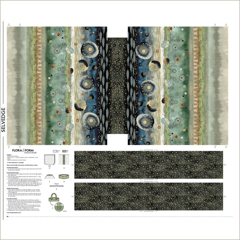 Flora and Form Canvas Tote Bag Panel