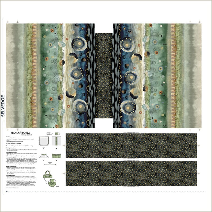 Flora and Form Canvas Tote Bag Panel