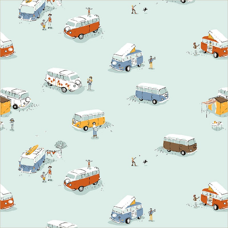 Heather Ross Favorites Bus in Aqua