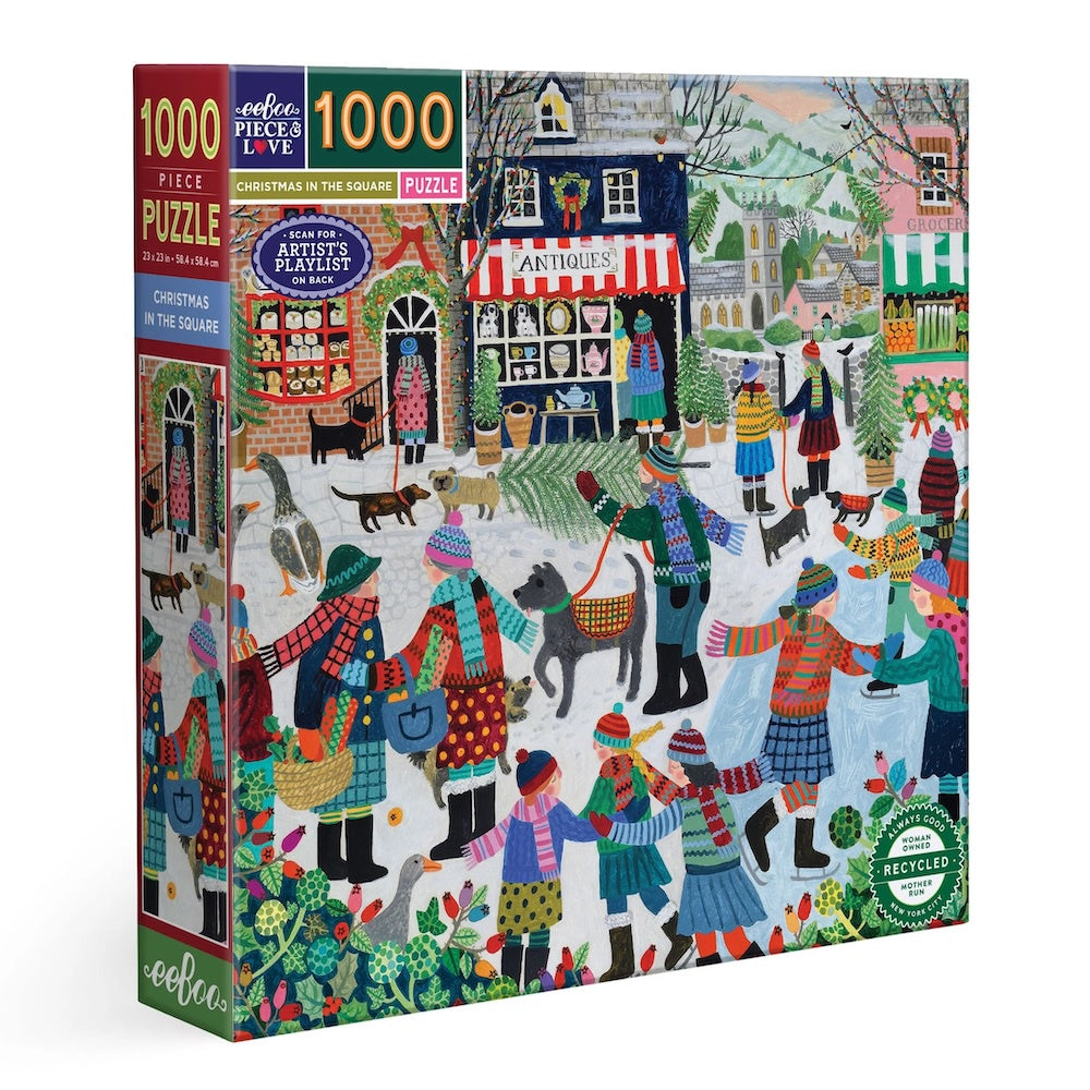 Eeboo Christmas in the Square 1000pc Puzzle