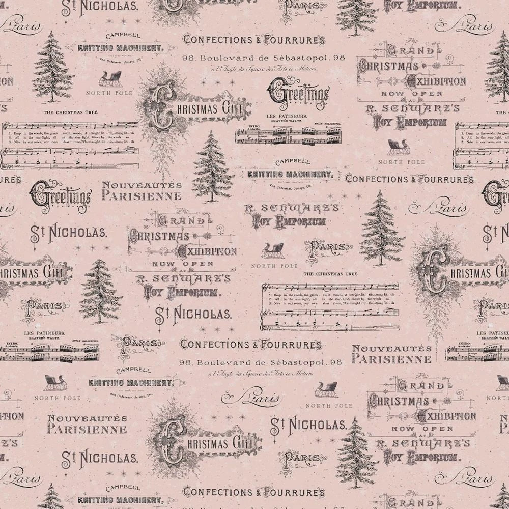 Christmas Magic Christmas Typography Pink