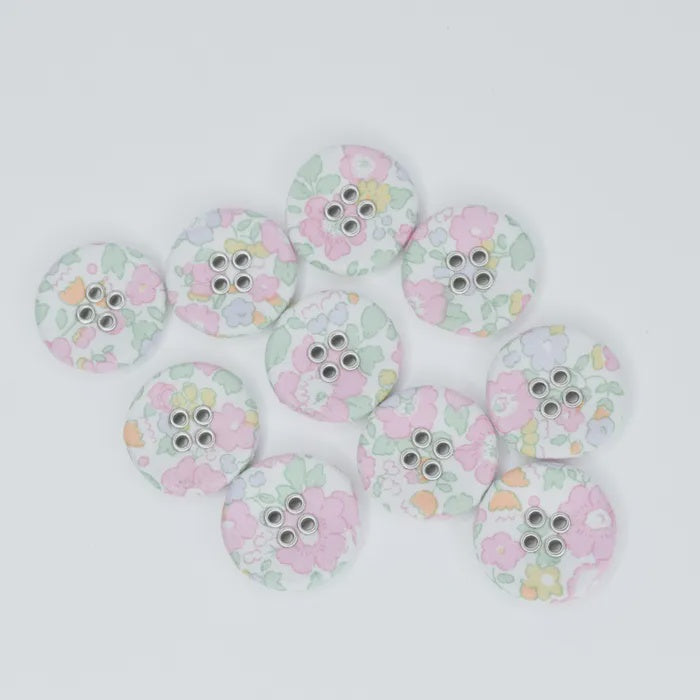 Liberty Tana Lawn Buttons Betsy Ann H  (Pack of 10)